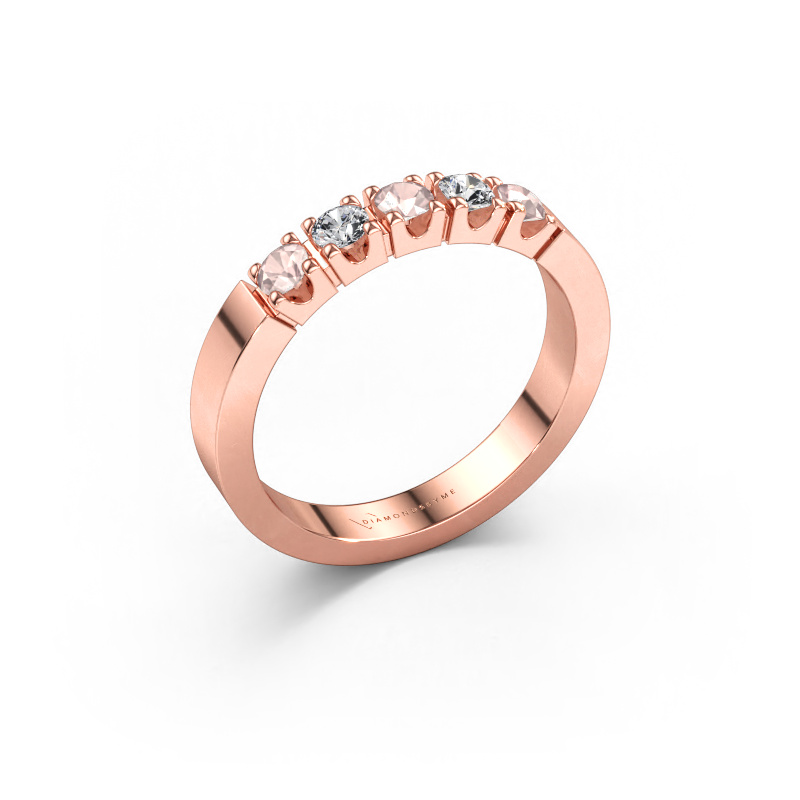 Bild av Ring Dana 5 585 roséguld Champagnefärgad morganit 3 mm