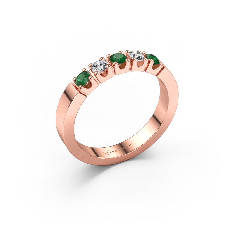 Bild av Ring Dana 5 585 roséguld Smaragd 3 mm