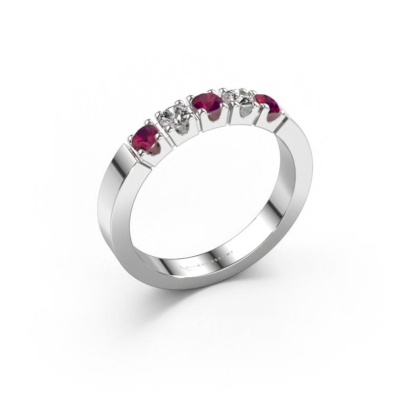 Image of Ring Dana 5 950 platinum Rhodolite 3 mm