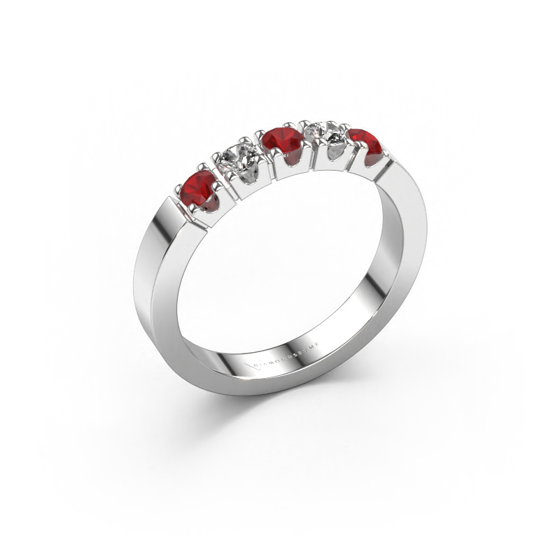 Image of Ring Dana 5 950 platinum Ruby 3 mm