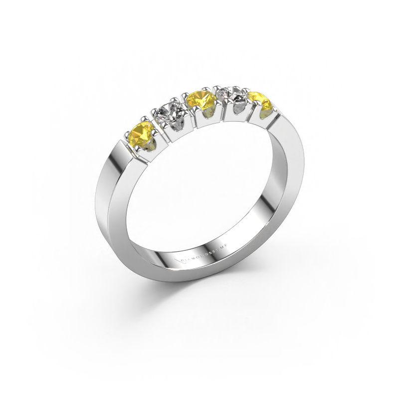 Image of Ring Dana 5 950 platinum Yellow sapphire 3 mm
