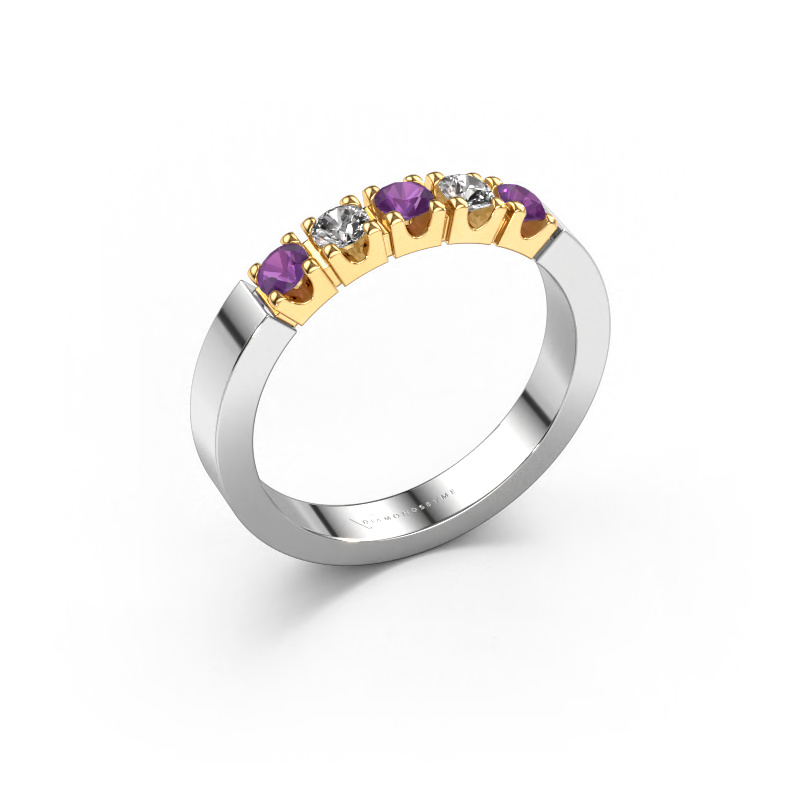 Image of Ring Dana 5 585 white gold Amethyst 3 mm