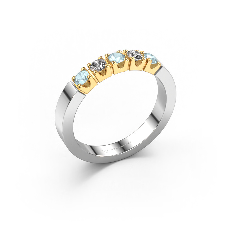 Image of Ring Dana 5 585 white gold Aquamarine 3 mm