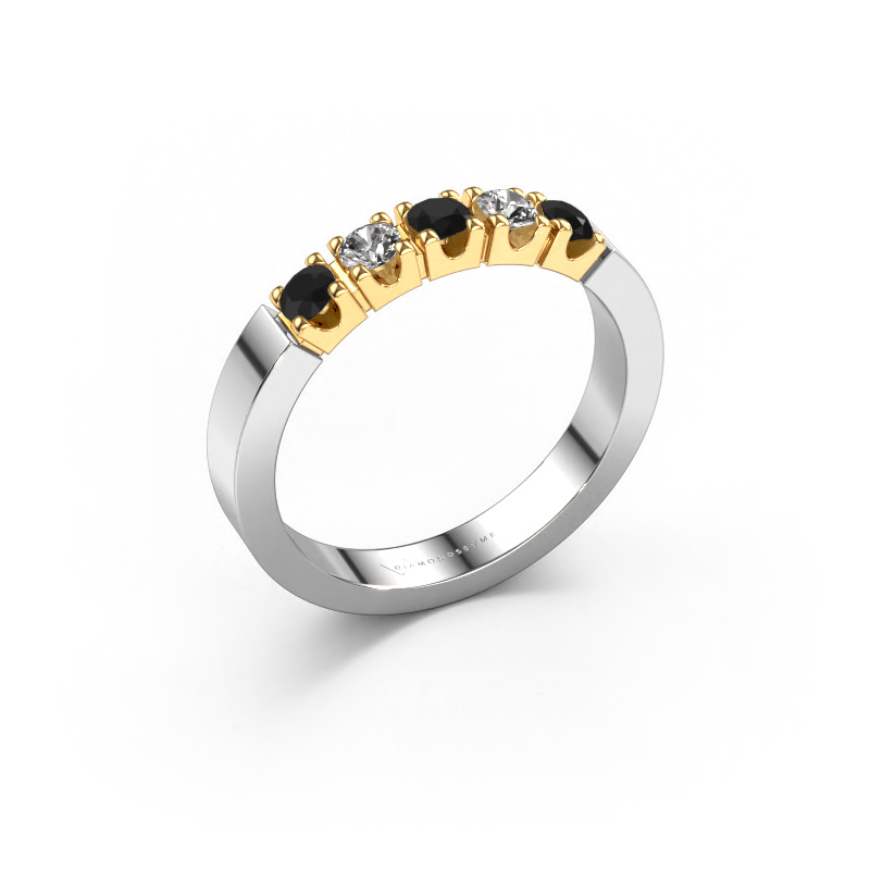 Bild von Ring Dana 5 585 Weißgold Schwarz Diamant 0.56 crt