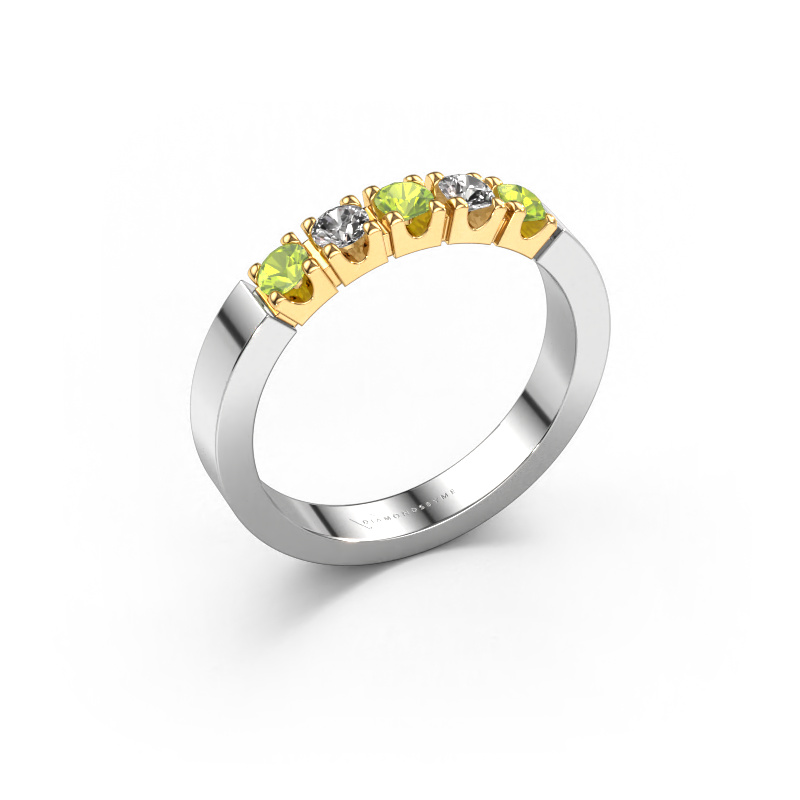 Image of Ring Dana 5 585 white gold Peridot 3 mm