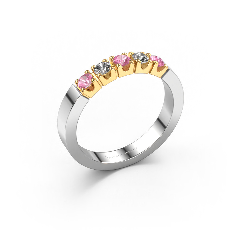 Image of Ring Dana 5 585 white gold Pink sapphire 3 mm