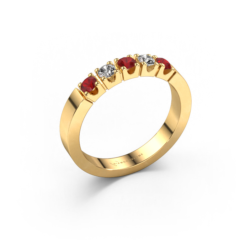 Image de Bague Dana 5 585 or jaune Rubis 3 mm