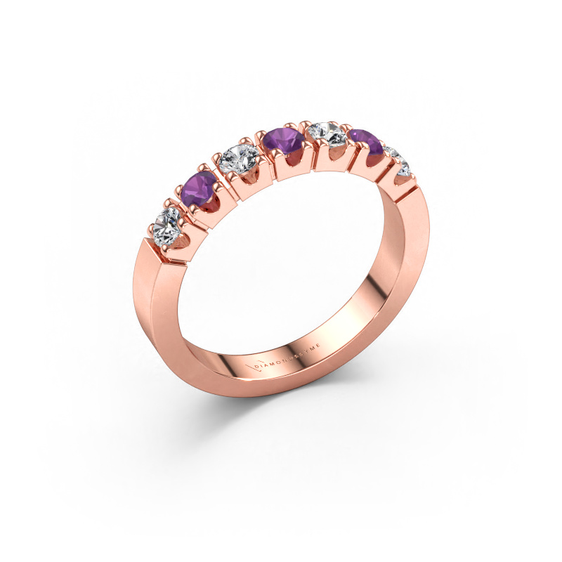 Bild av Ring Dana 7 585 roséguld Ametist 3 mm
