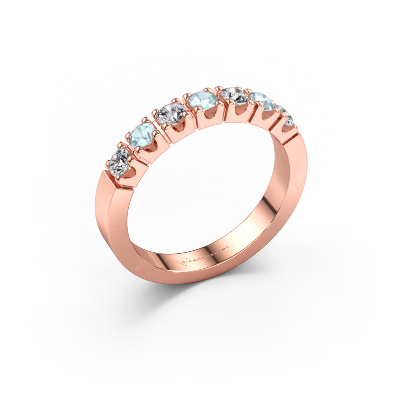 Bild av Ring Dana 7 585 roséguld Akvamarin 3 mm