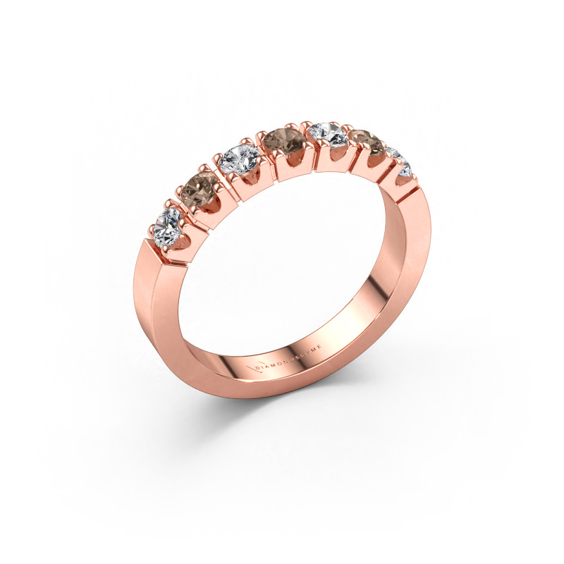 Immagine di Anello Dana 7 585 oro rosa Diamante marrone 0.70 crt