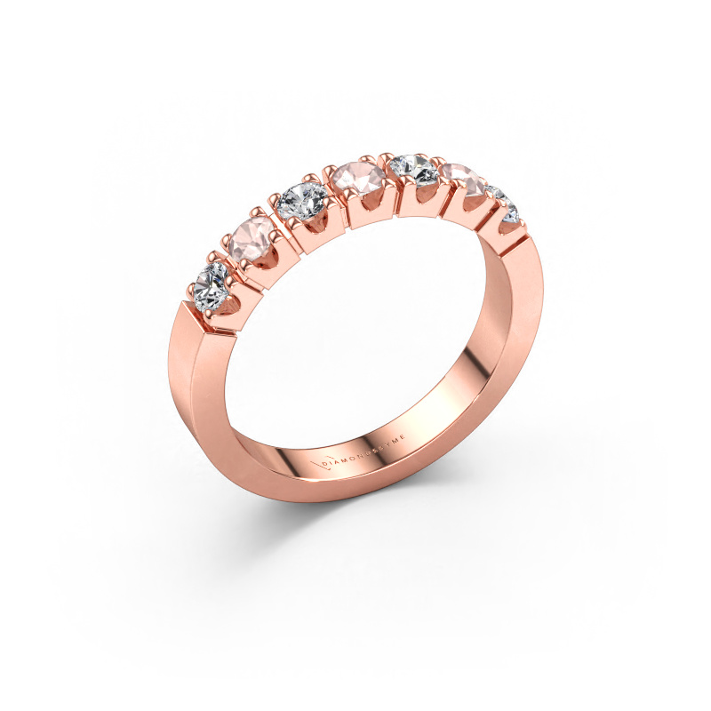 Bild av Ring Dana 7 585 roséguld Champagnefärgad morganit 3 mm