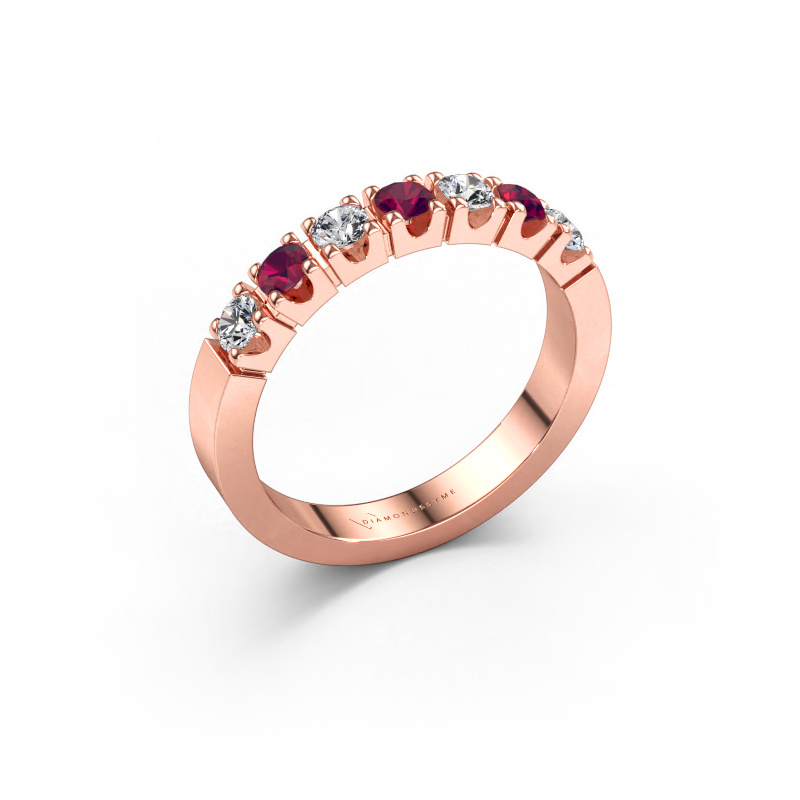Immagine di Anello Dana 7 585 oro rosa Rodolite 3 mm