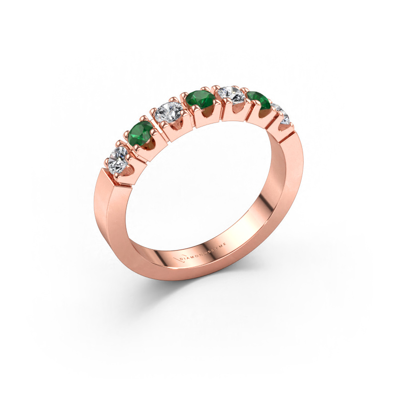 Bild av Ring Dana 7 585 roséguld Smaragd 3 mm