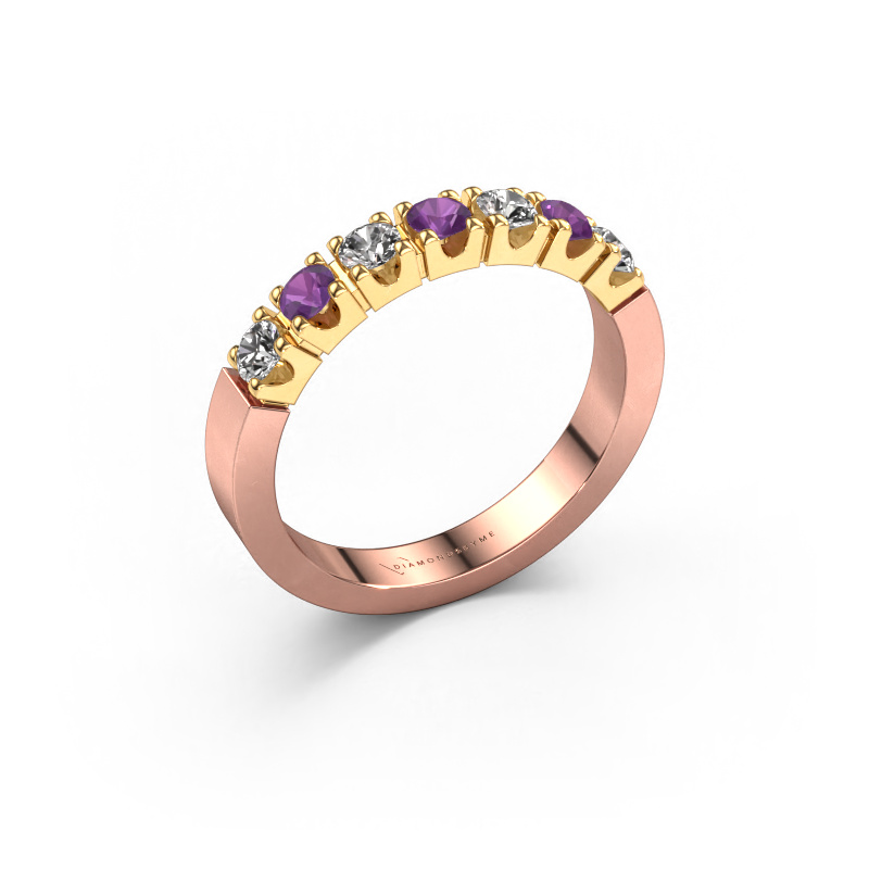 Image of Ring Dana 7 585 rose gold Amethyst 3 mm