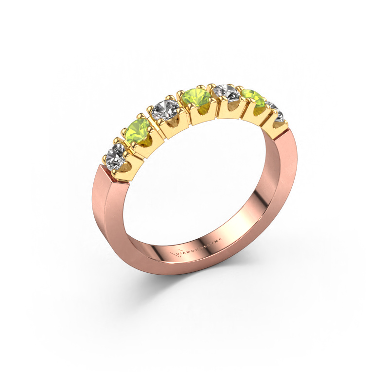Image of Ring Dana 7 585 rose gold Peridot 3 mm
