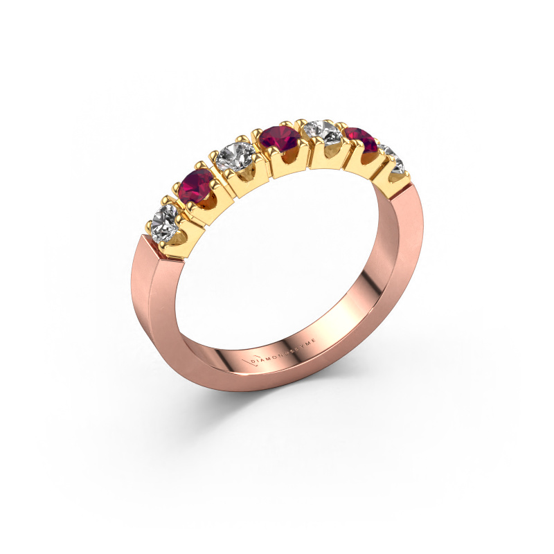 Image of Ring Dana 7 585 rose gold Rhodolite 3 mm
