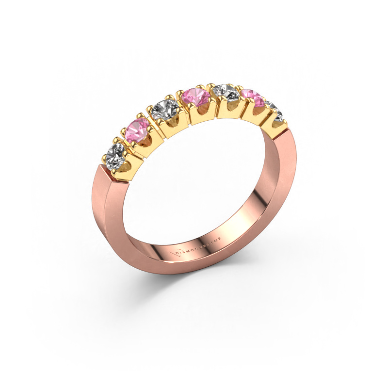 Image of Ring Dana 7 585 rose gold Pink sapphire 3 mm
