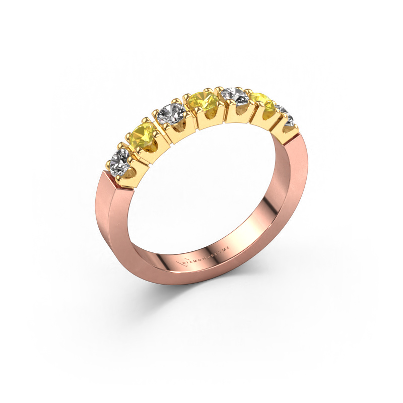 Image of Ring Dana 7 585 rose gold Yellow sapphire 3 mm
