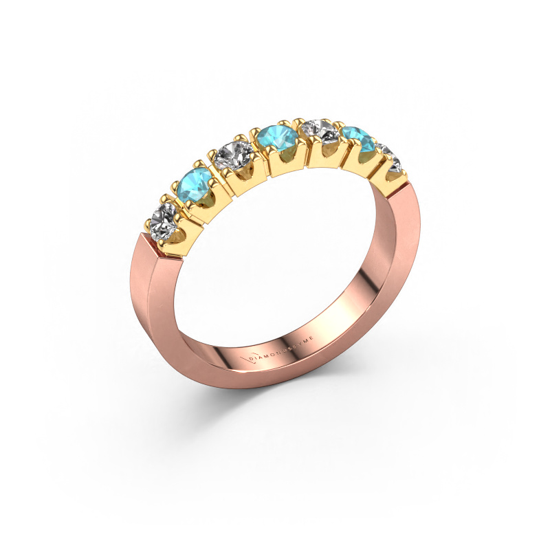 Image of Ring Dana 7 585 rose gold Blue topaz 3 mm