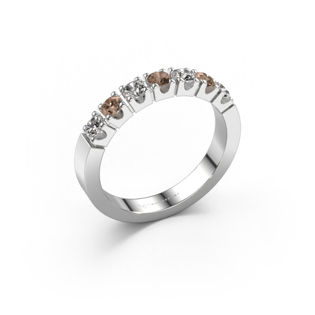 Afbeelding van Ring Dana 7 585 witgoud Bruine diamant 0.70 crt