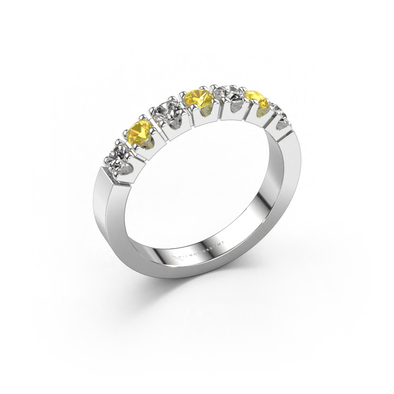 Image of Ring Dana 7 950 platinum Yellow sapphire 3 mm