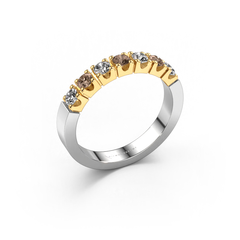 Bild von Ring Dana 7 585 Weißgold Braun Diamant 0.70 crt