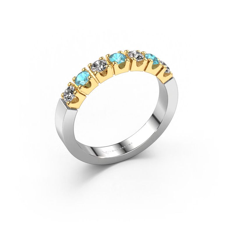Bild von Ring Dana 7 585 Weißgold Blau Topas 3 mm