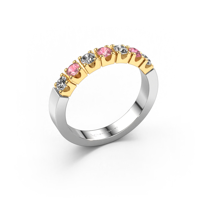 Image of Ring Dana 7 585 white gold Tourmaline pink 3 mm