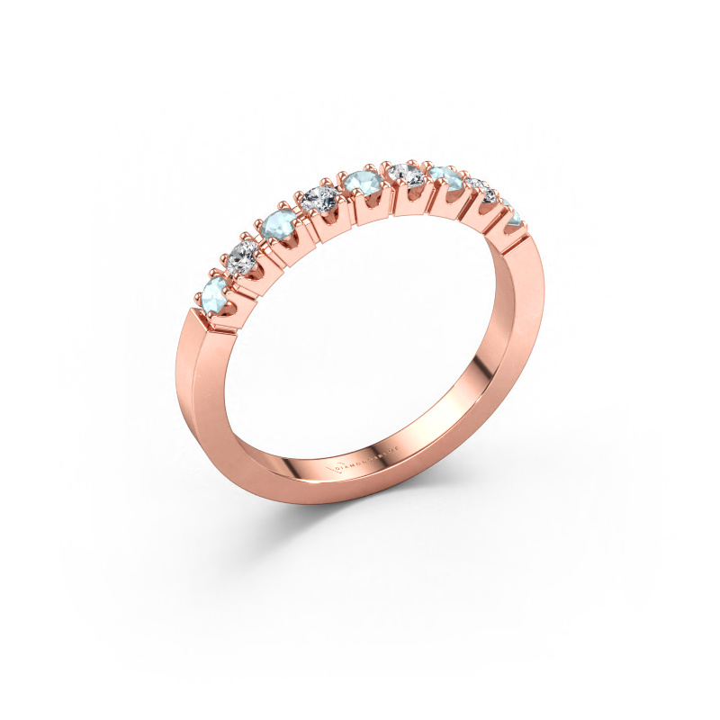Bild av Ring Dana 9 585 roséguld Akvamarin 2 mm