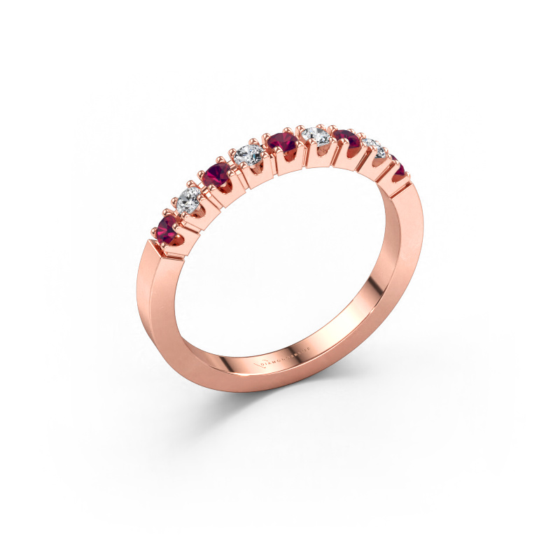 Immagine di Anello Dana 9 585 oro rosa Rodolite 2 mm