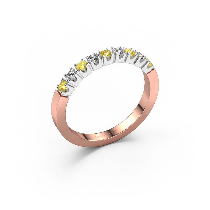 Image of Ring Dana 9 585 rose gold Yellow sapphire 2 mm