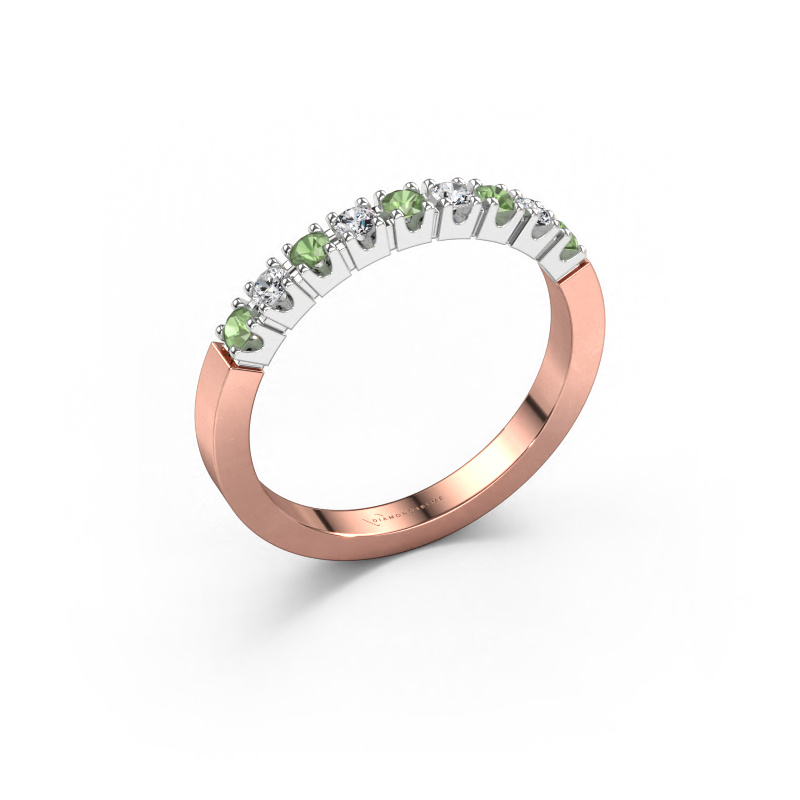 Bild von Ring Dana 9 585 Roségold Turmalin grün 2 mm