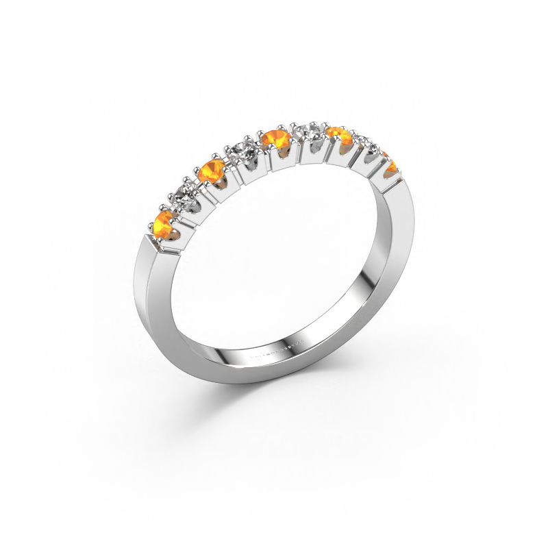 Image of Ring Dana 9 950 platinum Citrin 2 mm