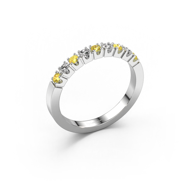 Image of Ring Dana 9 585 white gold Yellow sapphire 2 mm