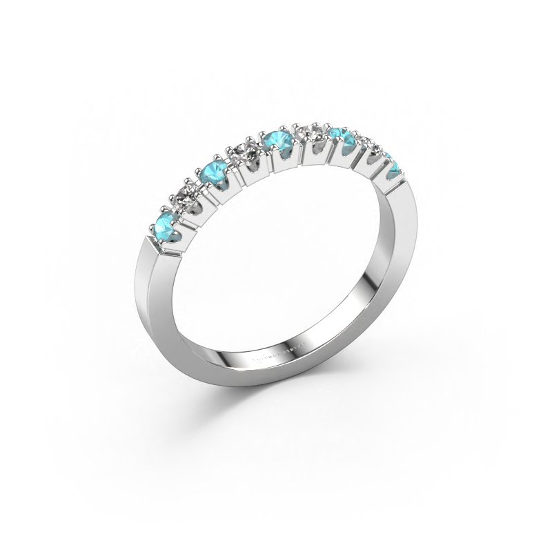 Image of Ring Dana 9 950 platinum Blue topaz 2 mm