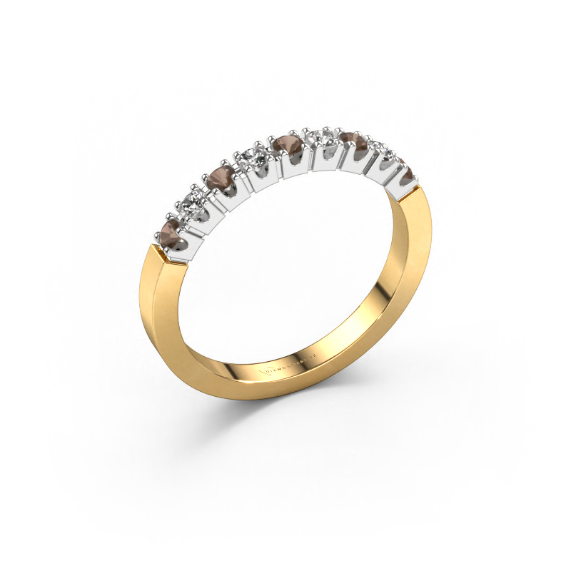 Image of Ring Dana 9 585 gold Smokey quartz 2 mm