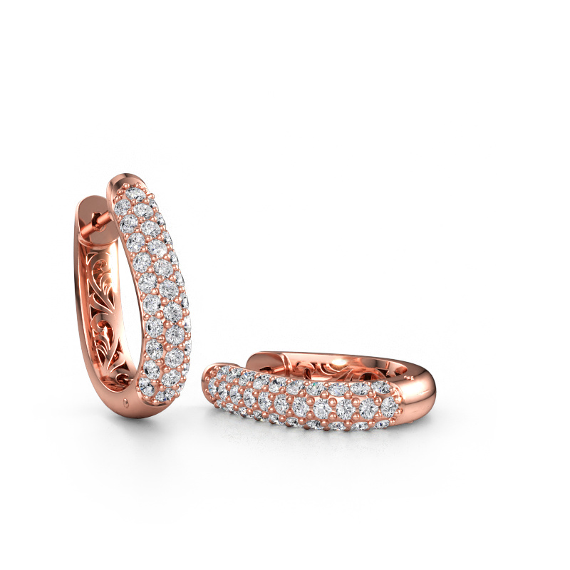Bild av Creolörhängen Danika 10.5 A 585 roséguld Diamant 1.22 crt