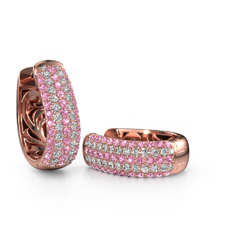 Bild von Creole Danika 12.5 B 585 Roségold Pink Saphir 1.3 mm