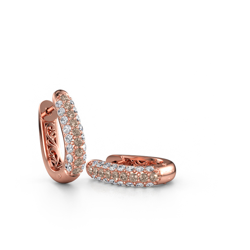 Bild av Creolörhängen Danika 8.5 A 585 roséguld Brun diamant 0.98 crt