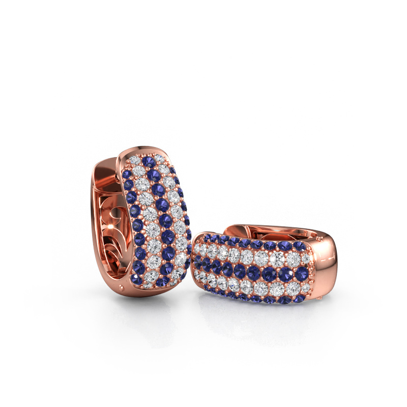 Bild av Creolörhängen Danika 8.5 B 585 roséguld Safir 1.1 mm