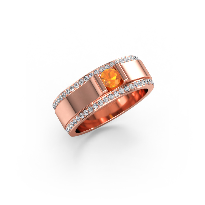 Immagine di Anello da uomo Danillo 585 oro rosa Citrino 4.2 mm