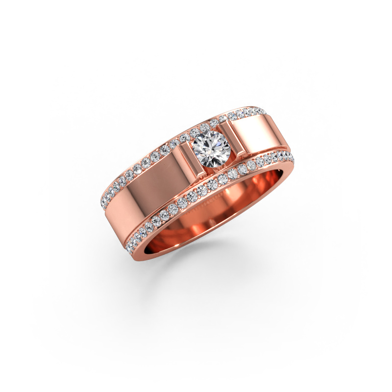 Image de Bague pour homme Danillo 585 or rose Zircone 4.2 mm