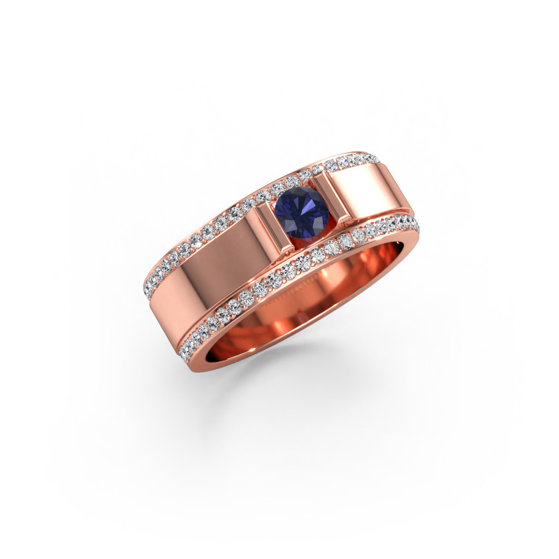 Image de Bague pour homme Danillo 585 or rose Saphir 4.2 mm