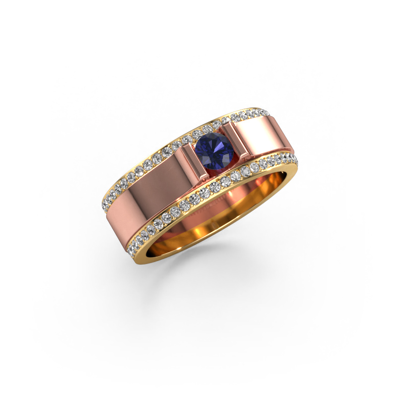 Bild von Herren ring Danillo 585 Roségold Saphir 4.2 mm