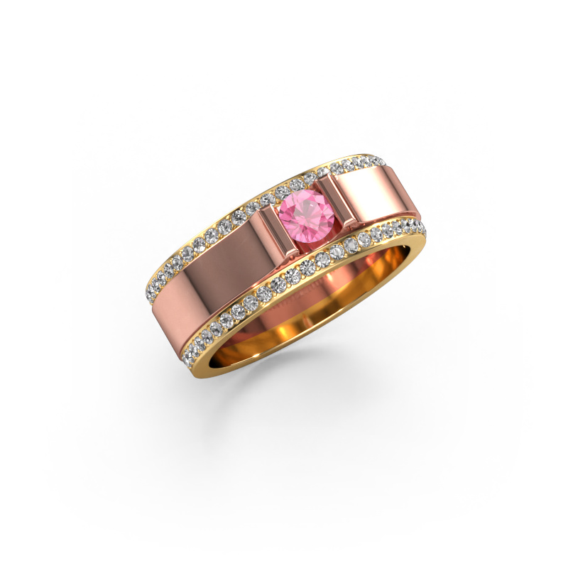Bild von Herren ring Danillo 585 Roségold Pink Saphir 4.2 mm
