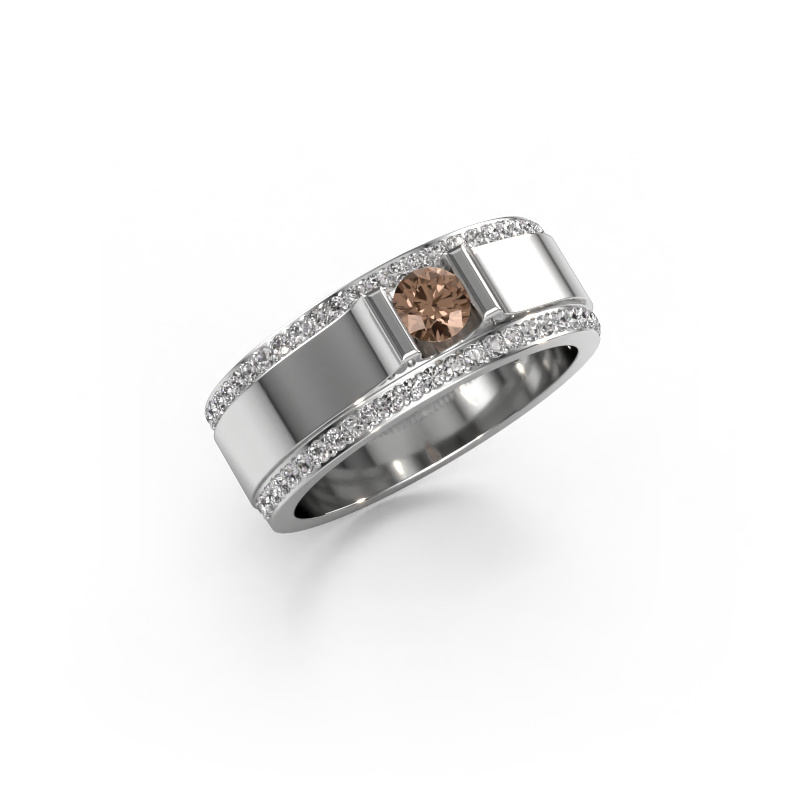 Bild von Herren ring Danillo 950 Platin Braun Diamant 0.705 crt