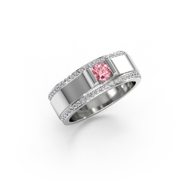 Immagine di Anello da uomo Danillo 950 platino Diamante lab grown rosa 4.2 mm