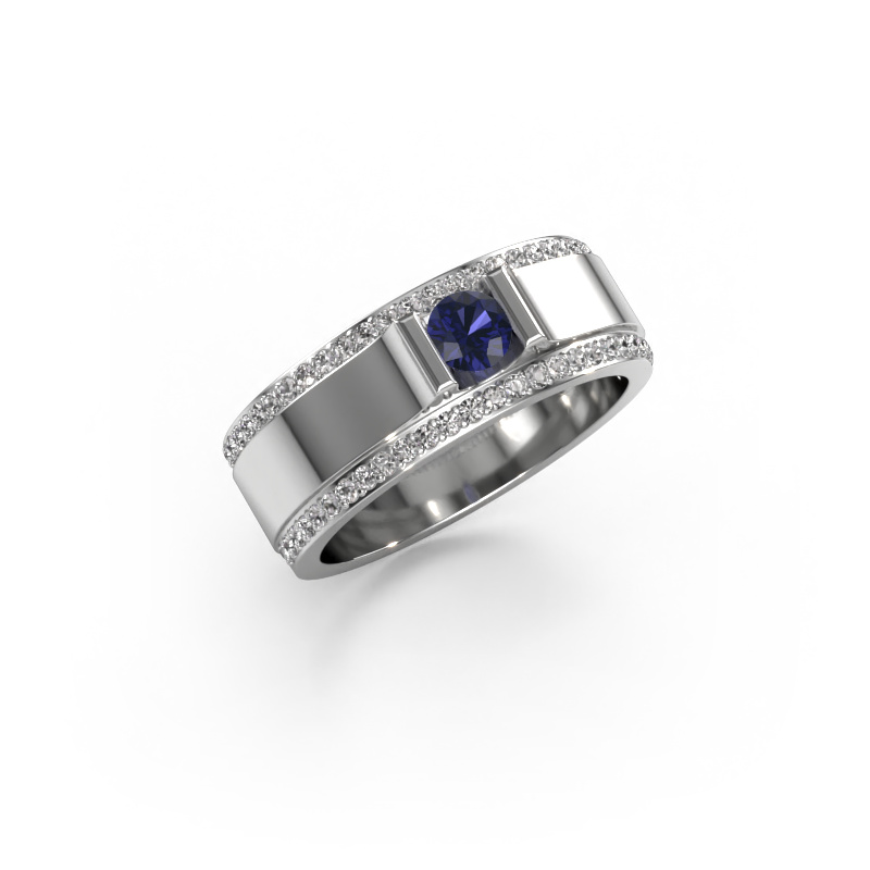 Image of Men's ring Danillo 950 platinum Sapphire 4.2 mm