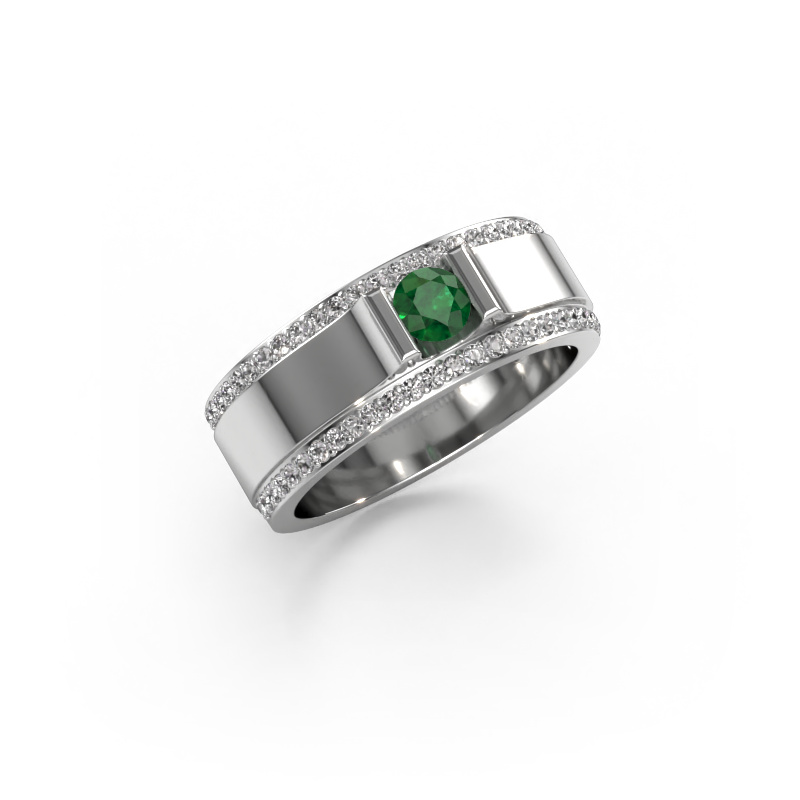 Bild von Herren ring Danillo 950 Platin Smaragd 4.2 mm