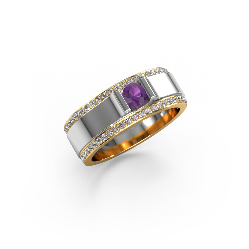 Image of Men's ring Danillo 585 white gold Amethyst 4.2 mm